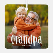 最も愛されたおじいちゃんのかわいいギフト メタルオーナメント (裏面)