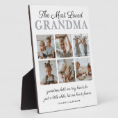 最も愛されたおばあちゃんの写真 フォトプラーク (側面)