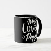 最も愛されたポピポピ最高のーの父の日 マグカップ (正面右)