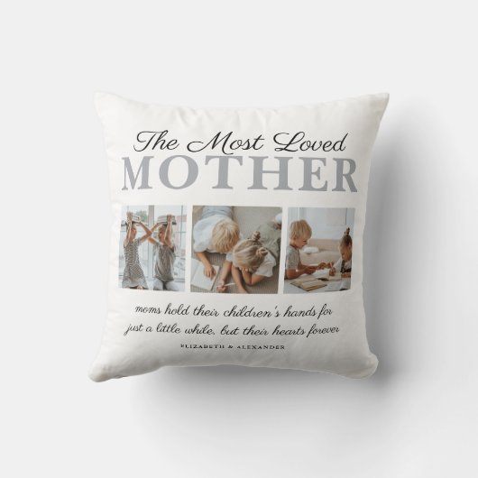 最も愛された母の写真 クッション (裏面)
