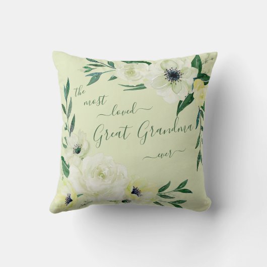 最も愛された素晴らしおばあちゃんエバーウォーター色ワイルドバラ クッション (裏面)