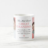 最も愛された素晴らしおばあちゃん2写真 コーヒーマグカップ (中央)
