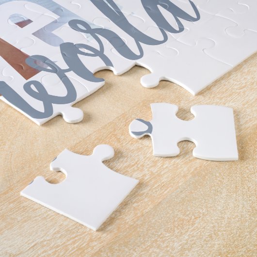 最も愛されている祖父母のパーソナライズされた写真 ジグソーパズル (側面)