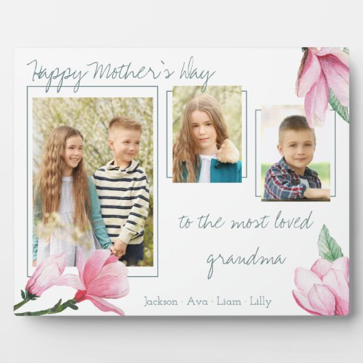 最も愛されるおばあちゃんピンクマグノリア3写真 フォトプラーク (正面)