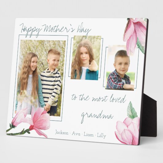 最も愛されるおばあちゃんピンクマグノリア3写真 フォトプラーク (側面)