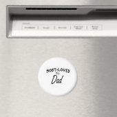 最も愛されるパパ、クリスマスプレゼント、父の日、パパへのプレゼント マグネット (インサイチュ (食洗機))