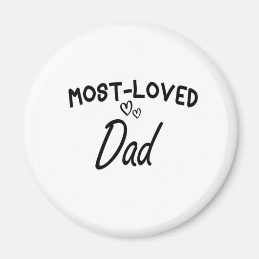 最も愛されるパパ、クリスマスプレゼント、父の日、パパへのプレゼント マグネット (正面)