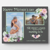 最も愛されるママになる – フローラグレー&グリーンフォト フォトプラーク (正面)