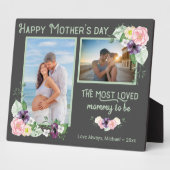 最も愛されるママになる – フローラグレー&グリーンフォト フォトプラーク (側面)