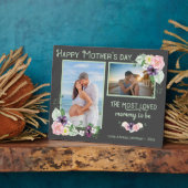 最も愛されるママになる – フローラグレー&グリーンフォト フォトプラーク (側面)