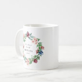 最も愛されるママへ フローラルリース コーヒーマグカップ (正面左)