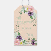 最も愛される叔母エバーフローラ野生のバラ桃 ギフトタグ (正面)