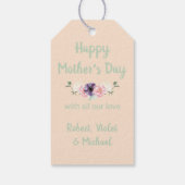 最も愛される叔母エバーフローラ野生のバラ桃 ギフトタグ (裏面)