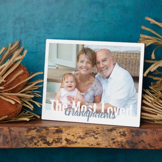 最も愛される祖父母の編集可能フォトプラーク フォトプラーク (側面)