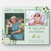 最も愛され素晴らしたおばあちゃん – アイボリーフローラ2写真 フォトプラーク (正面)