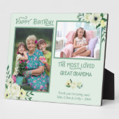 最も愛され素晴らしたおばあちゃん – アイボリーフローラ2写真 フォトプラーク (側面)