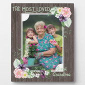 最も愛され素晴らしたおばあ素朴ちゃんの木とフローラ フォトプラーク (正面)