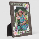 最も愛され素晴らしたおばあ素朴ちゃんの木とフローラ フォトプラーク (側面)