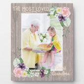 最も愛され素晴らした祖母素朴水の色フローラ フォトプラーク (正面)