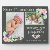 最も愛され素晴らしるおばあちゃん – フローラフレーム2写真 フォトプラーク (正面)
