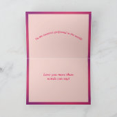 最も愛しい彼女へのバレンタインカード シーズンカード (内部)