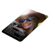 最も愛する叔母さん、おばさん定義スクリプト写真 マグネット (左側)