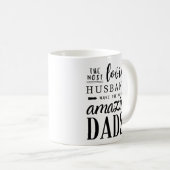 最も愛する夫が驚くべきパパ コーヒーマグカップ (正面右)