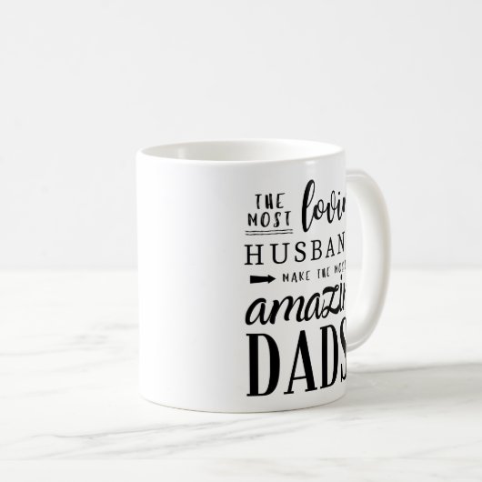 最も愛する夫が驚くべきパパ コーヒーマグカップ (正面右)