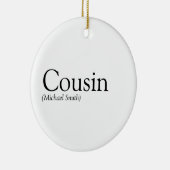 最も愛する従兄弟の定義は楽しい セラミックオーナメント (右)