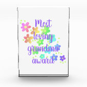 最も愛する祖母の賞フローラフォトブロック フォトブロック (正面)