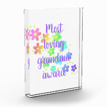 最も愛する祖母の賞フローラフォトブロック