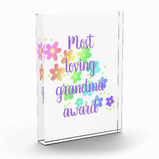 最も愛する祖母の賞フローラフォトブロック フォトブロック (左)
