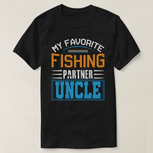 最も愛する釣りのパートナーおじさん 父の日 Tシャツ (デザイン正面)