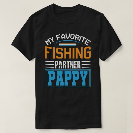 最も愛する釣りのパートナー パパ 敬老の日 Tシャツ (デザイン正面)