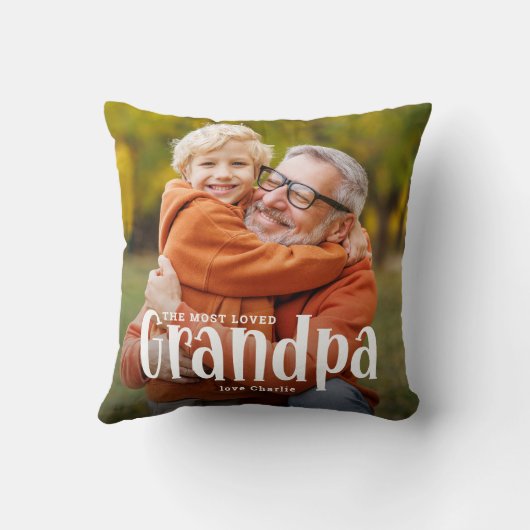 最も愛のおじいちゃんのかわいいギフト装飾用クッション クッション (裏面)