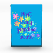 最も愛のおばあちゃん賞フローラフォトブロック フォトブロック (正面)