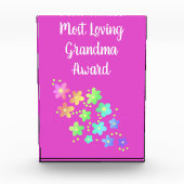 最も愛のおばあちゃん賞フローラフォトブロック フォトブロック (正面)