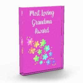 最も愛のおばあちゃん賞フローラフォトブロック フォトブロック