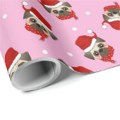 最も愛らしいサンタの子犬 ラッピングペーパー (ロールコーナー)