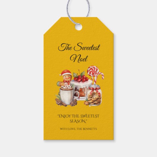 最も愛らしいノエル エレガントなクリスマスギフトタグ ギフトタグ (正面)