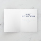 最も愛らしい犬のパパ写真ホワイト シーズンカード (内部)