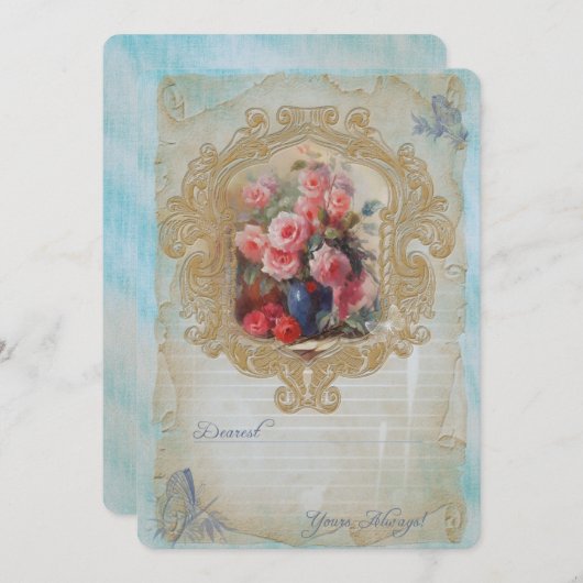 最も愛らしい - 招待状 / 白紙のカード (正面/裏面)