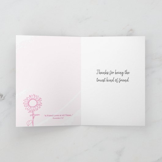 最も感謝してい信頼できる友人であるために カード (内部)