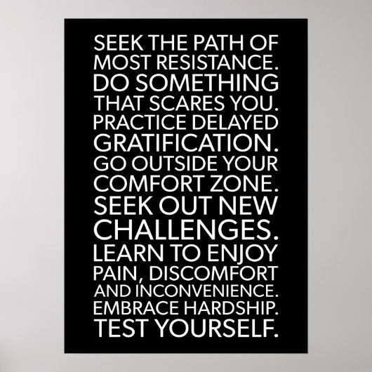 最も抵抗する道やる気を起こさせる- ポスター (正面)