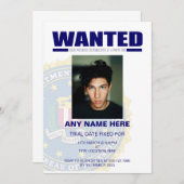 最も指名手配の誕生日パーティー 招待状 (正面/裏面)