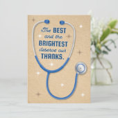 最も明るい医最高の師は当然の値を受け感謝している カード (スタンド正面)