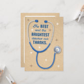 最も明るい医最高の師は当然の値を受け感謝している カード (正面/裏面インサイチュ)