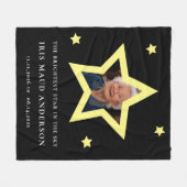 最も明るい星記念の記念写真 フリースブランケット (正面(横))