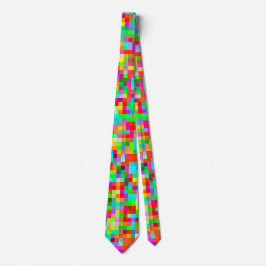 最も明るい最もカラフルなピクセルパターン ネクタイ