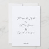 最も明るい青色の結婚式招待状 招待状 (裏面)